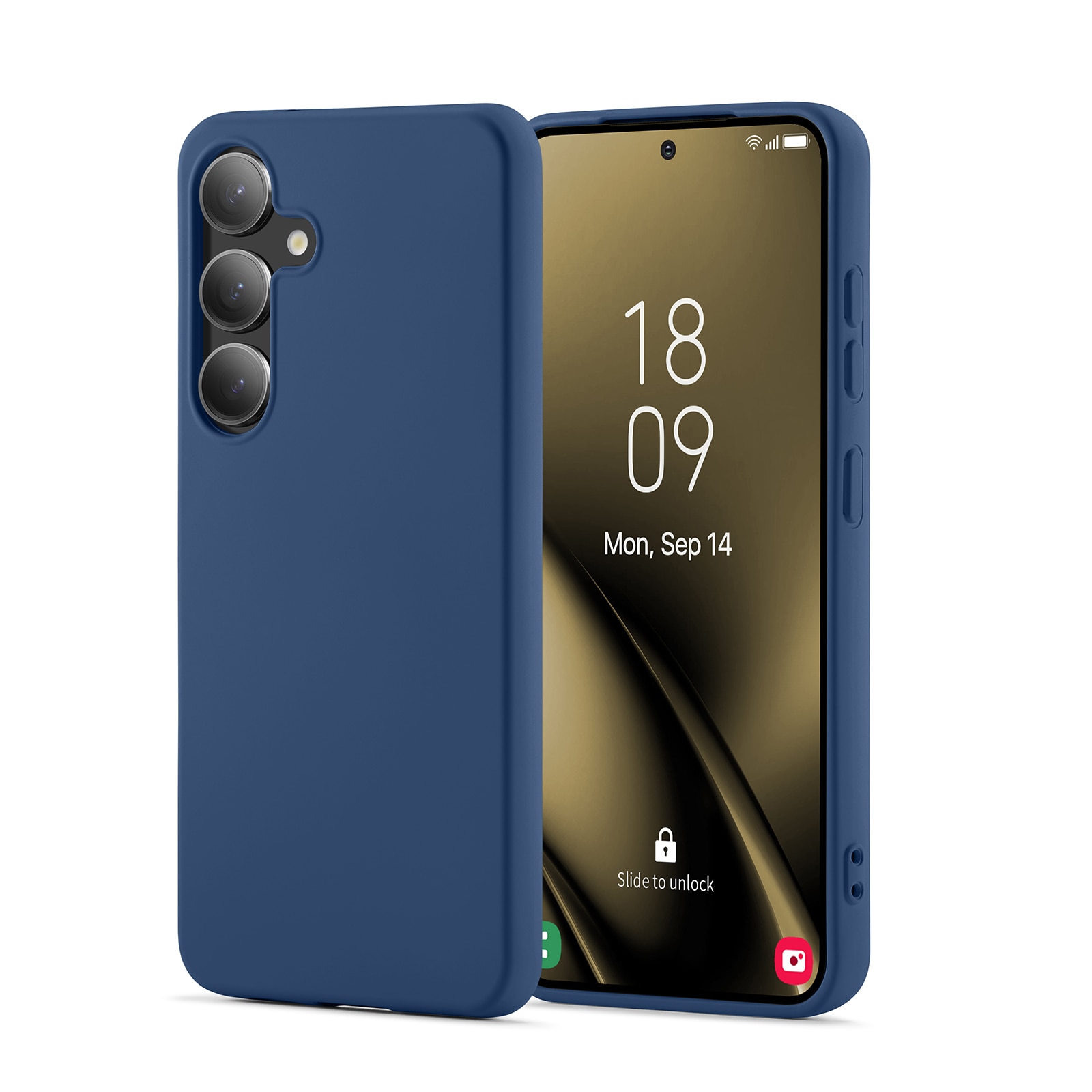 Coque TPU Samsung Galaxy S25, Bleu foncé