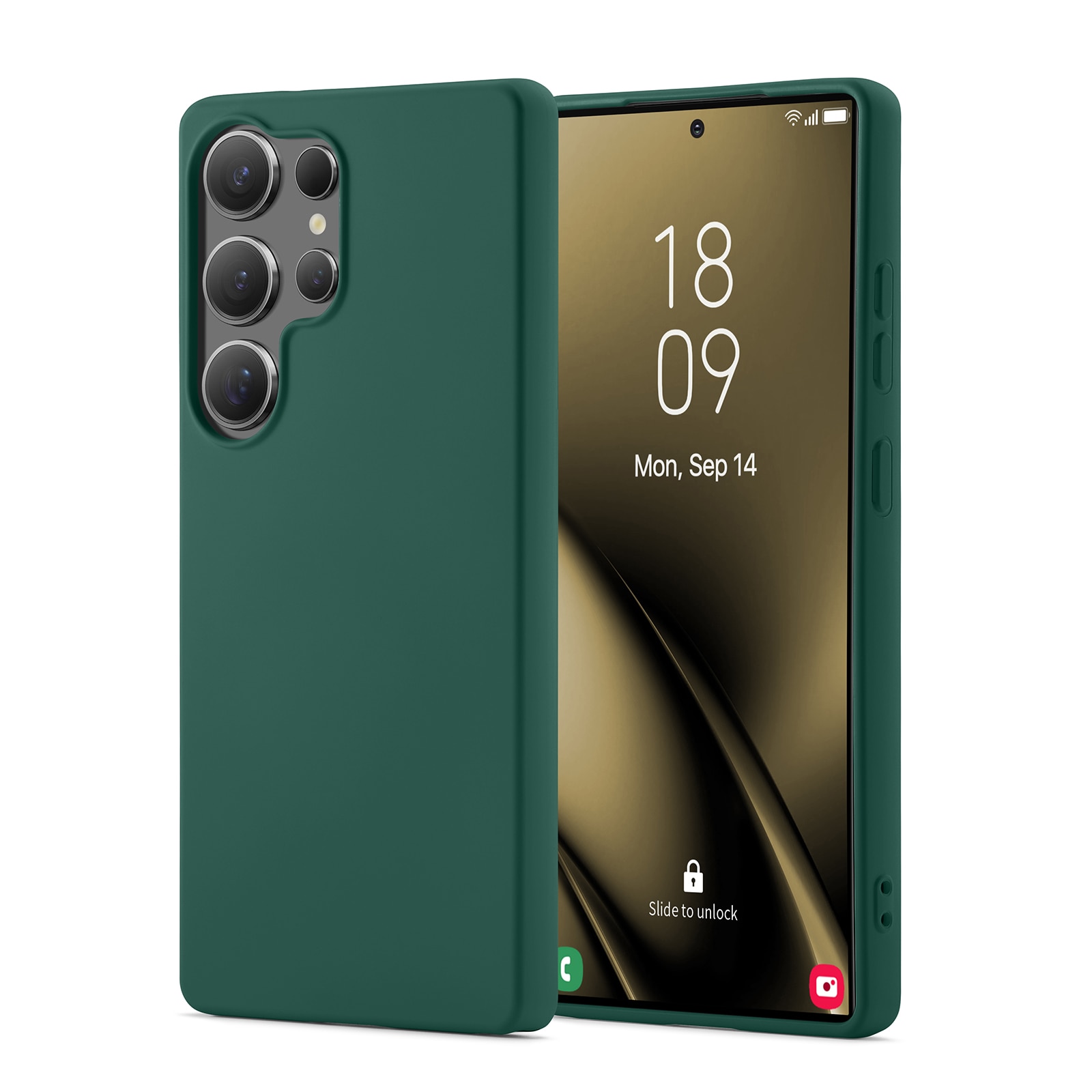 Coque TPU Samsung Galaxy S25 Ultra, Vert foncé