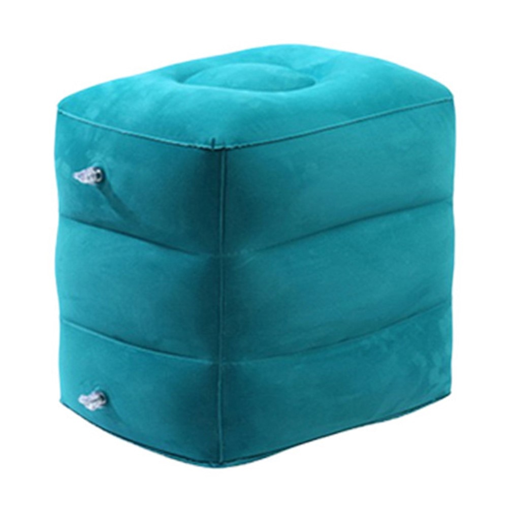 Coussin de voyage gonflable / repose-pieds, bleu