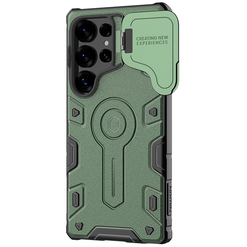 Coque CamShield Armor Prop Samsung Galaxy S25 Ultra, vert