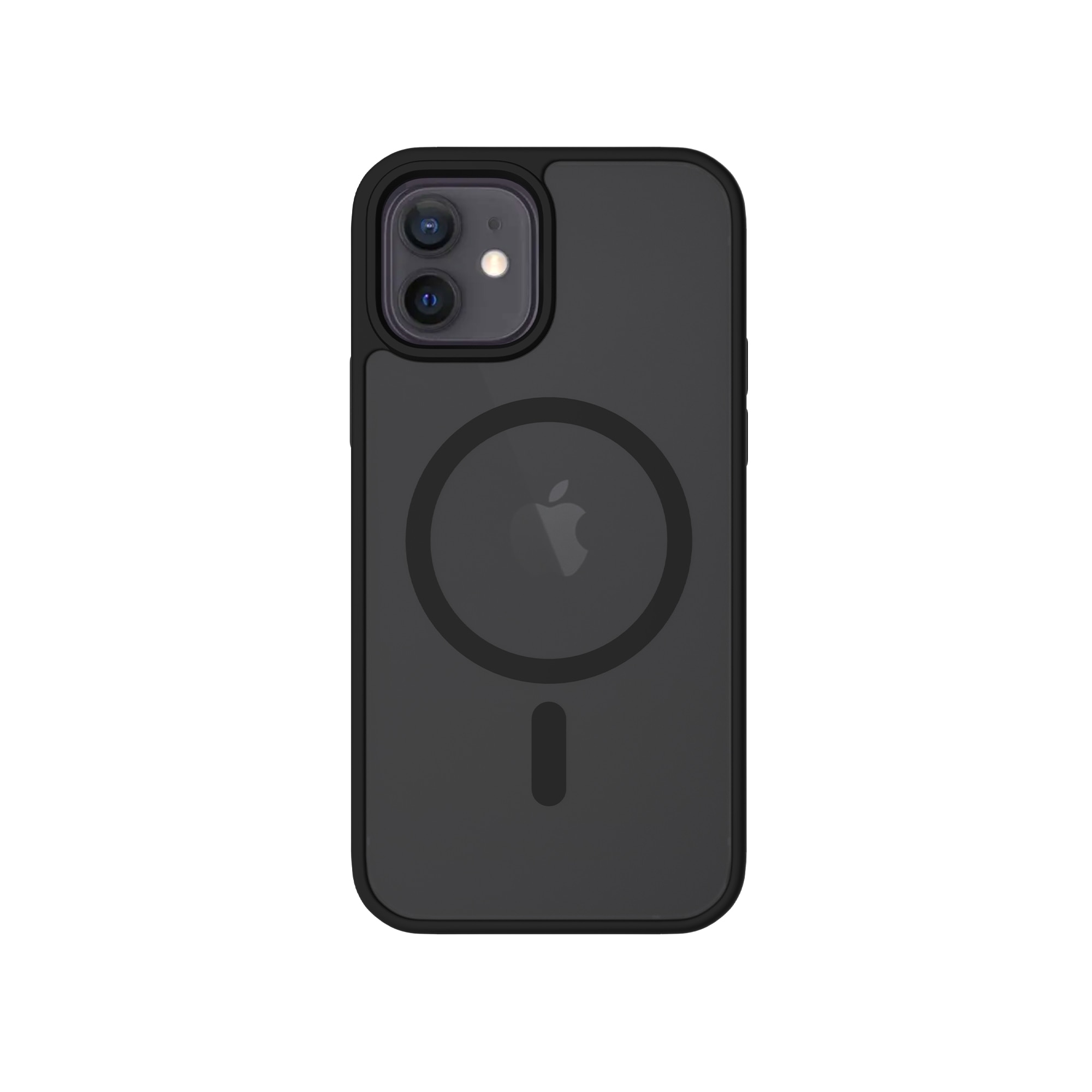 Coque Magnetic Hybrid iPhone 12/iPhone 12 Pro, Frosted Black