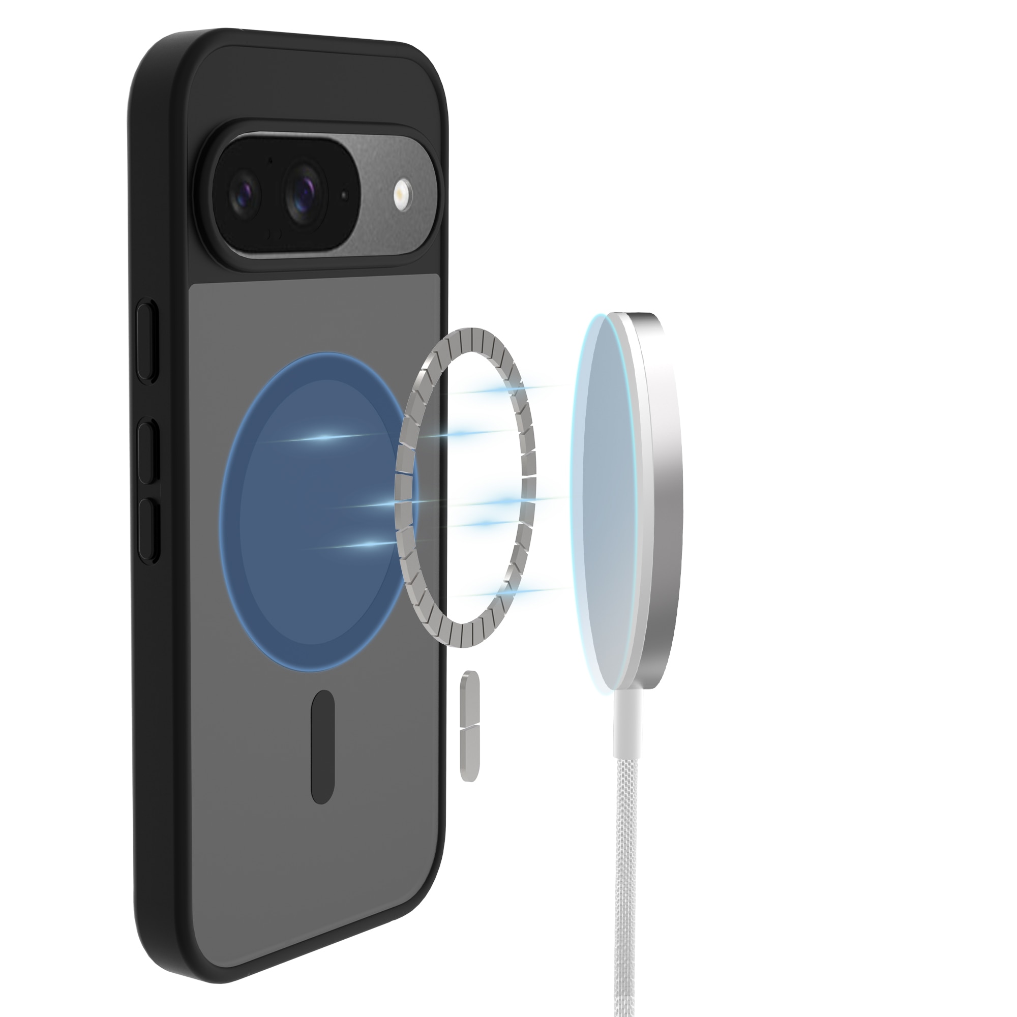Coque Magnetic Hybrid Google Pixel 10 Pro, Frosted Black