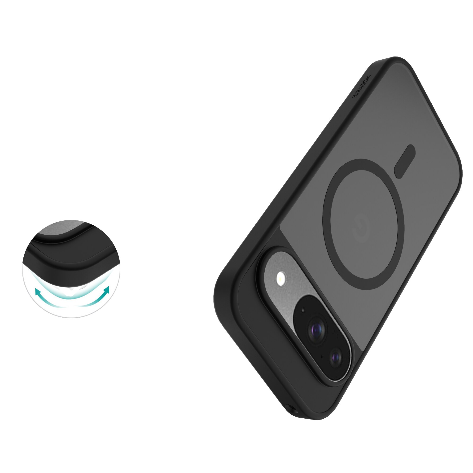 Coque Magnetic Hybrid Google Pixel 9 Pro, Frosted Black