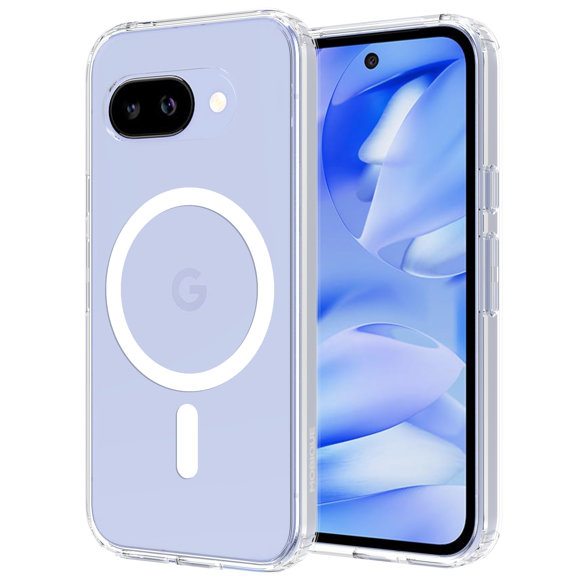 Coque hybride MagSafe Google Pixel 9a, transparent