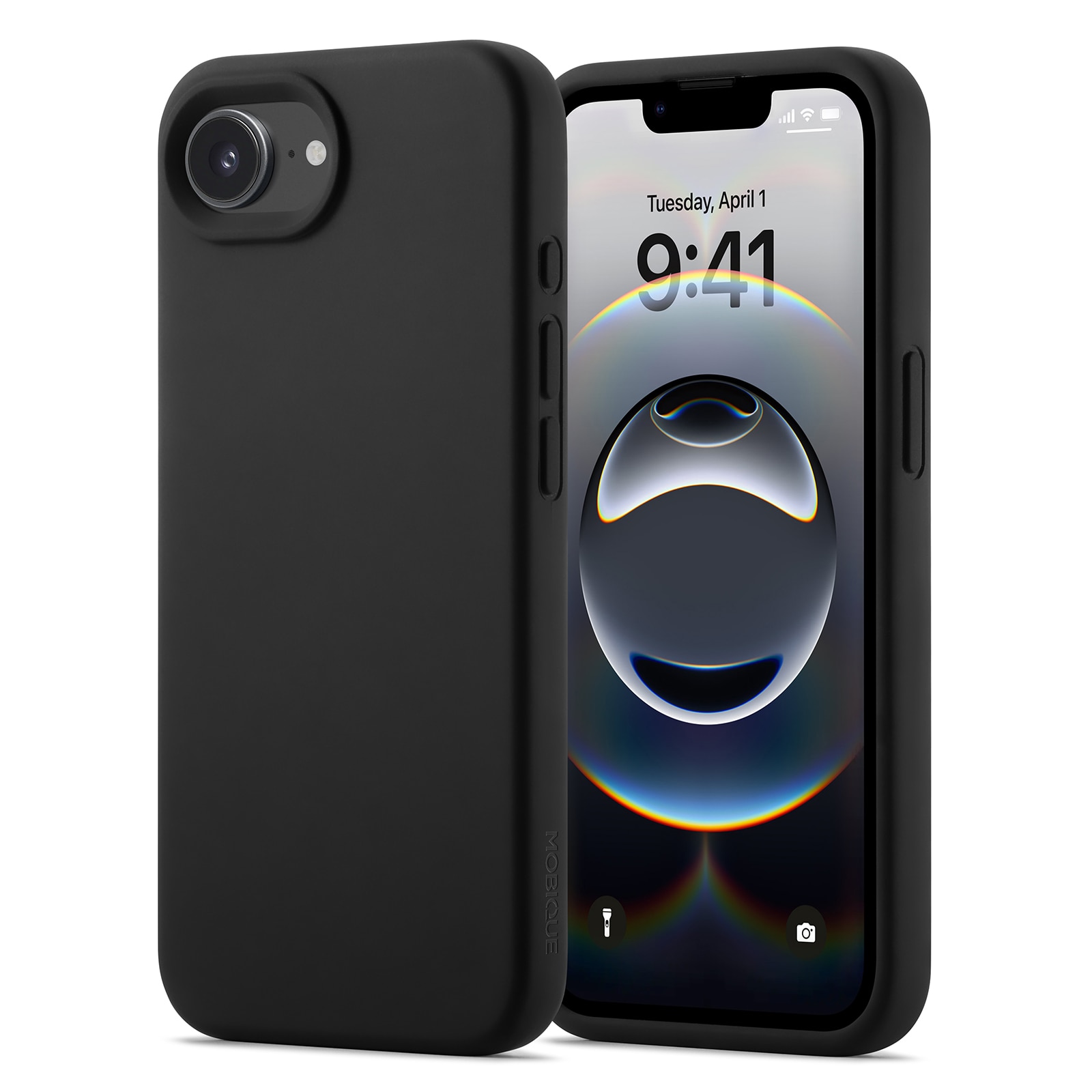 Coque en silicone Magnetic iPhone 16e, Noir
