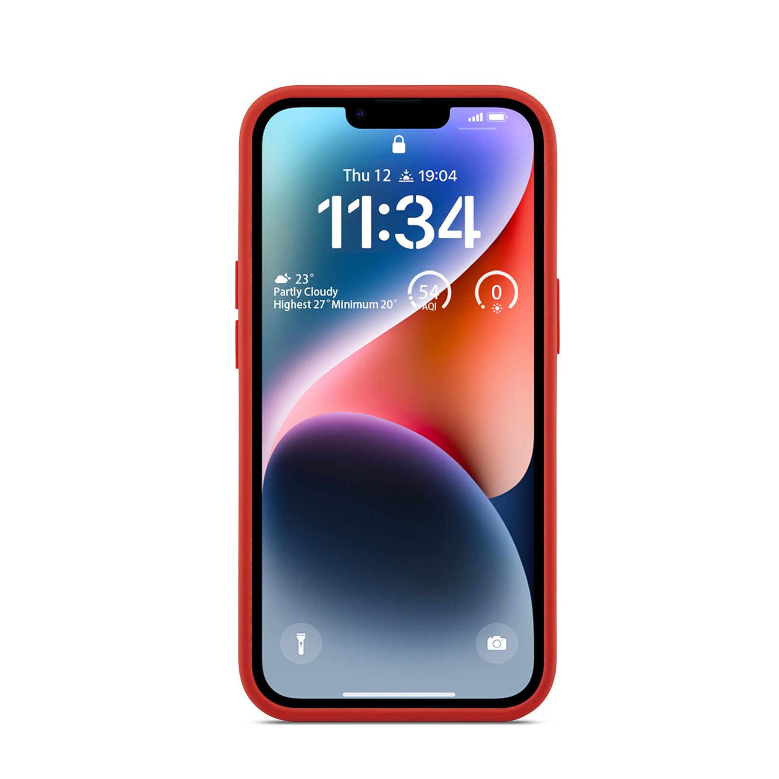 Coque en silicone Magnetic iPhone 13, Lava Red