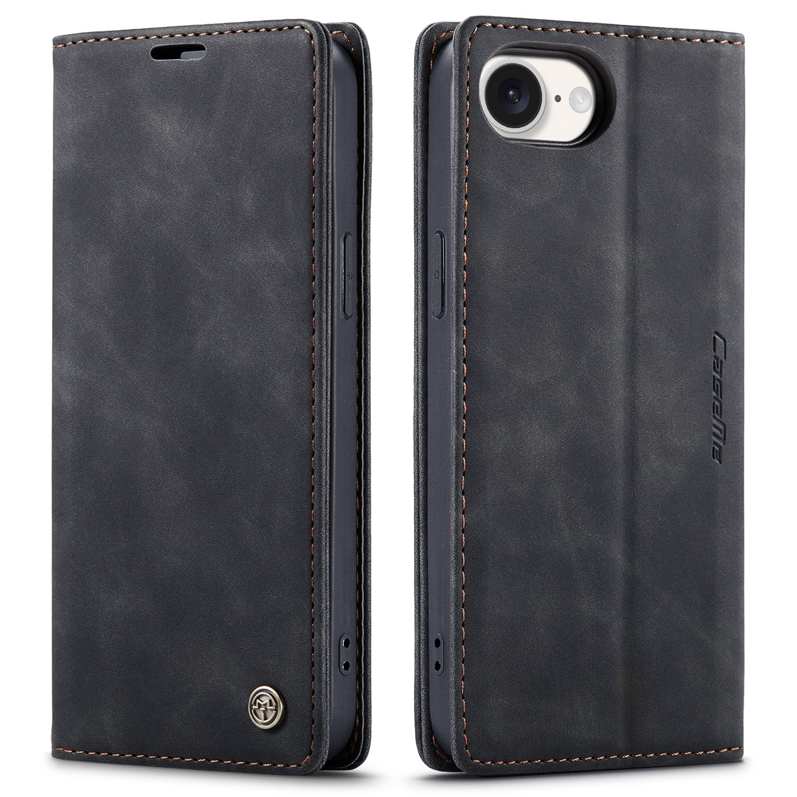 Étui portefeuille mince iPhone 16e, Noir