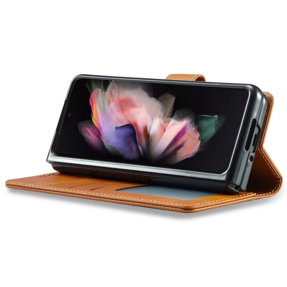 Étui portefeuille Samsung Galaxy Z Fold 4 Cognac