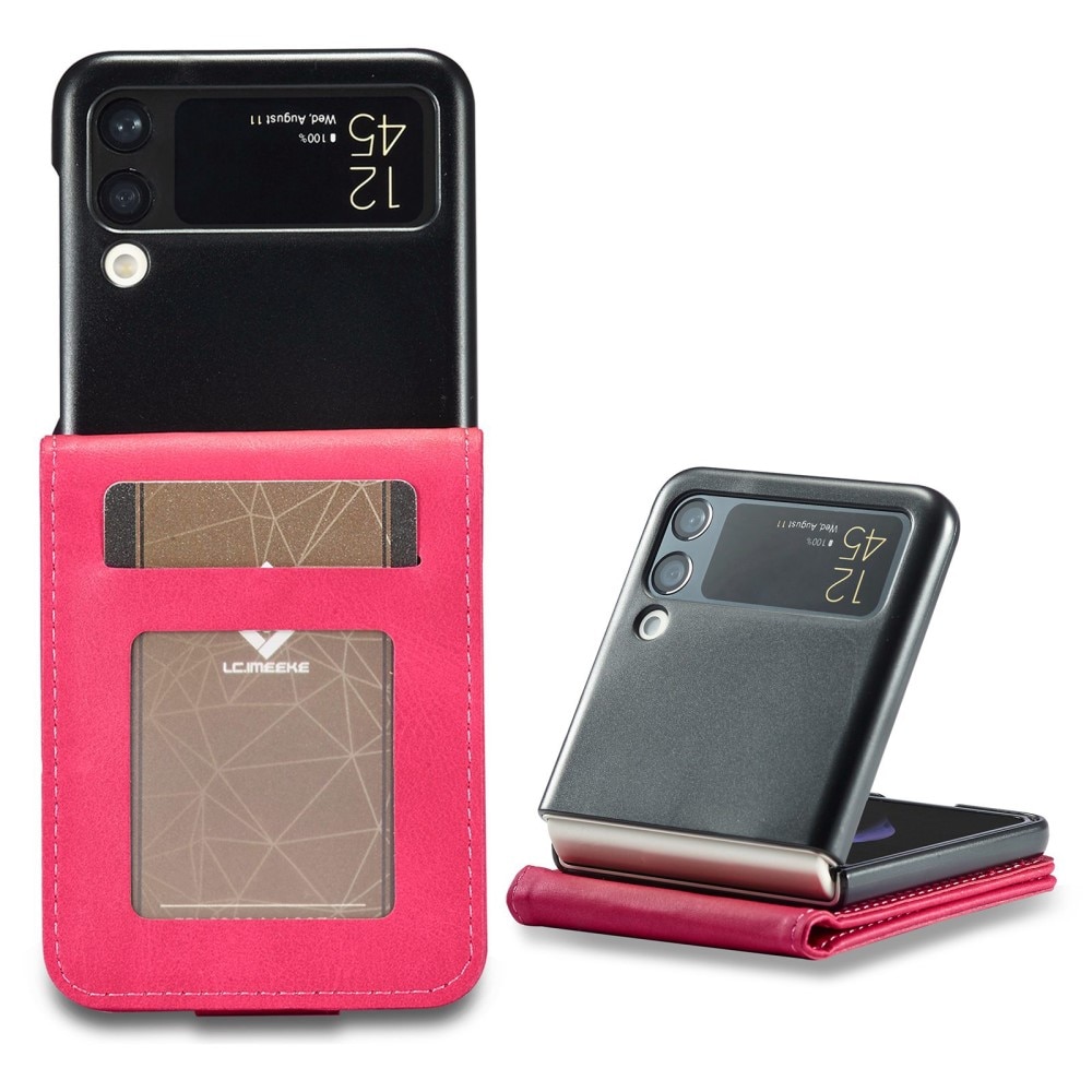 Étui portefeuille Samsung Galaxy Z Flip 4 Rose