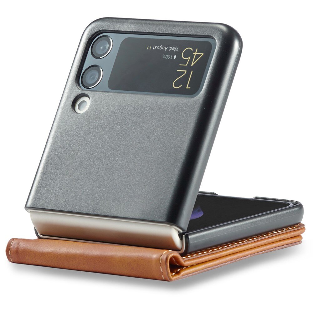 Étui portefeuille Samsung Galaxy Z Flip 4 Cognac