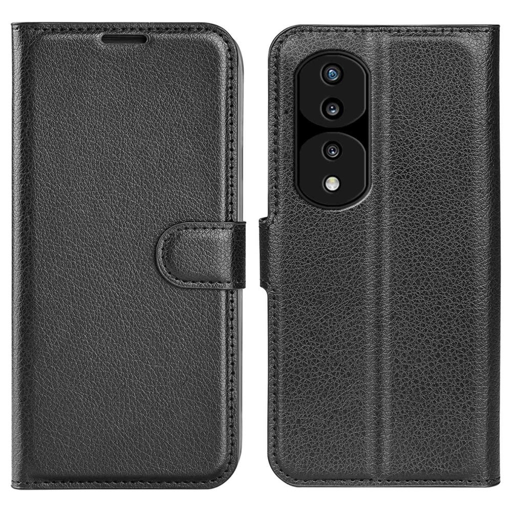 Coque portefeuille Honor 70, noir