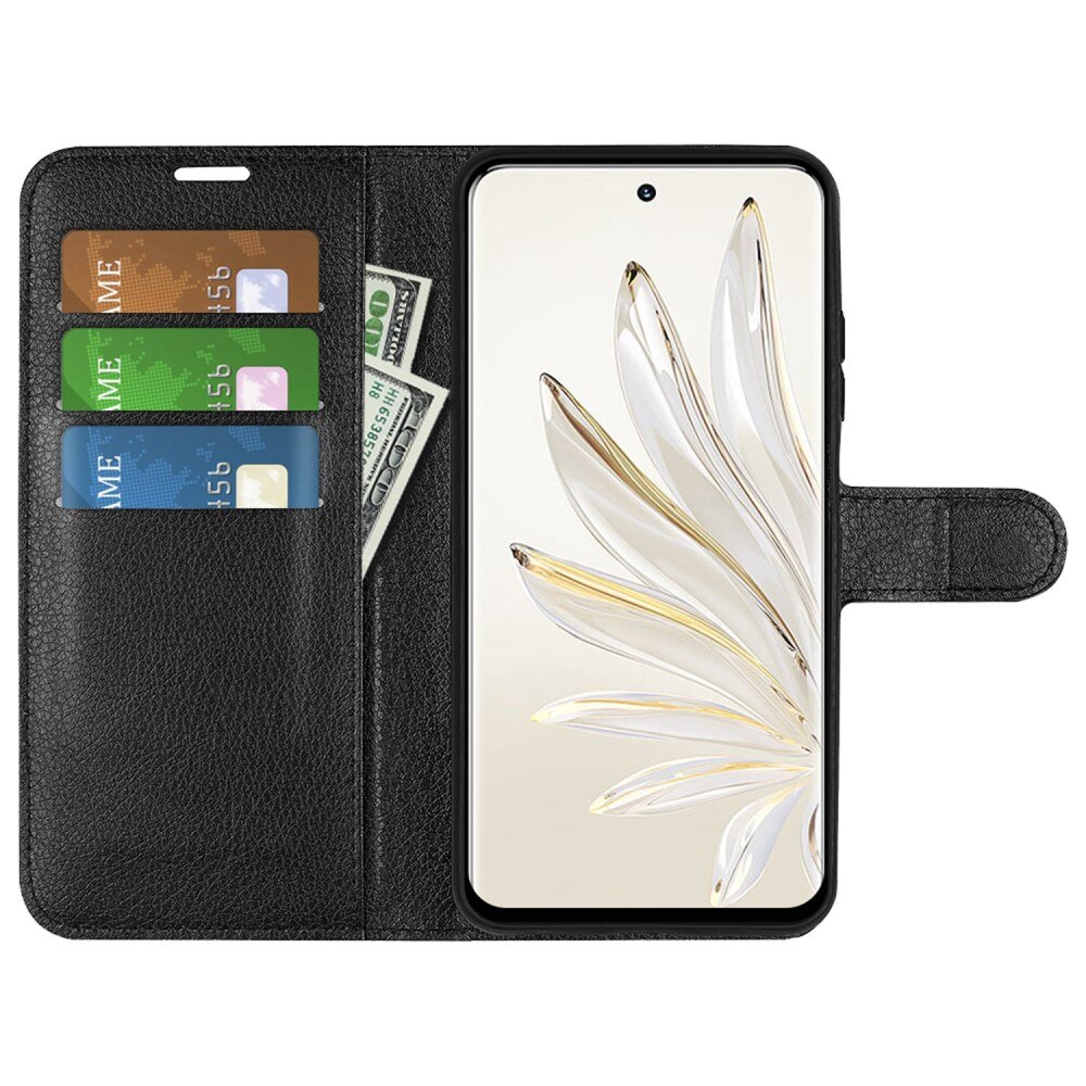 Coque portefeuille  Honor 70, Noir