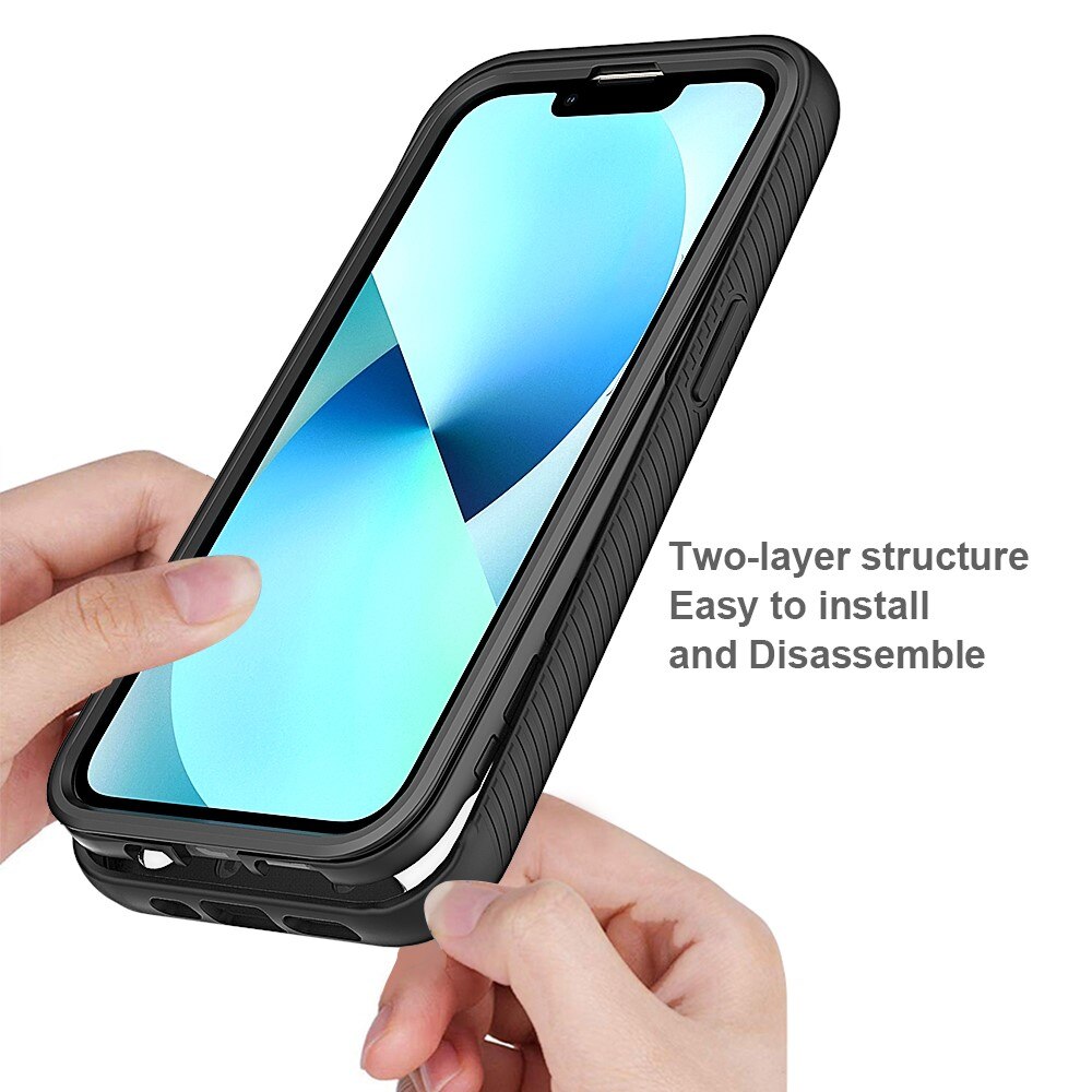 Coque de couverture complète iPhone 14, Noir