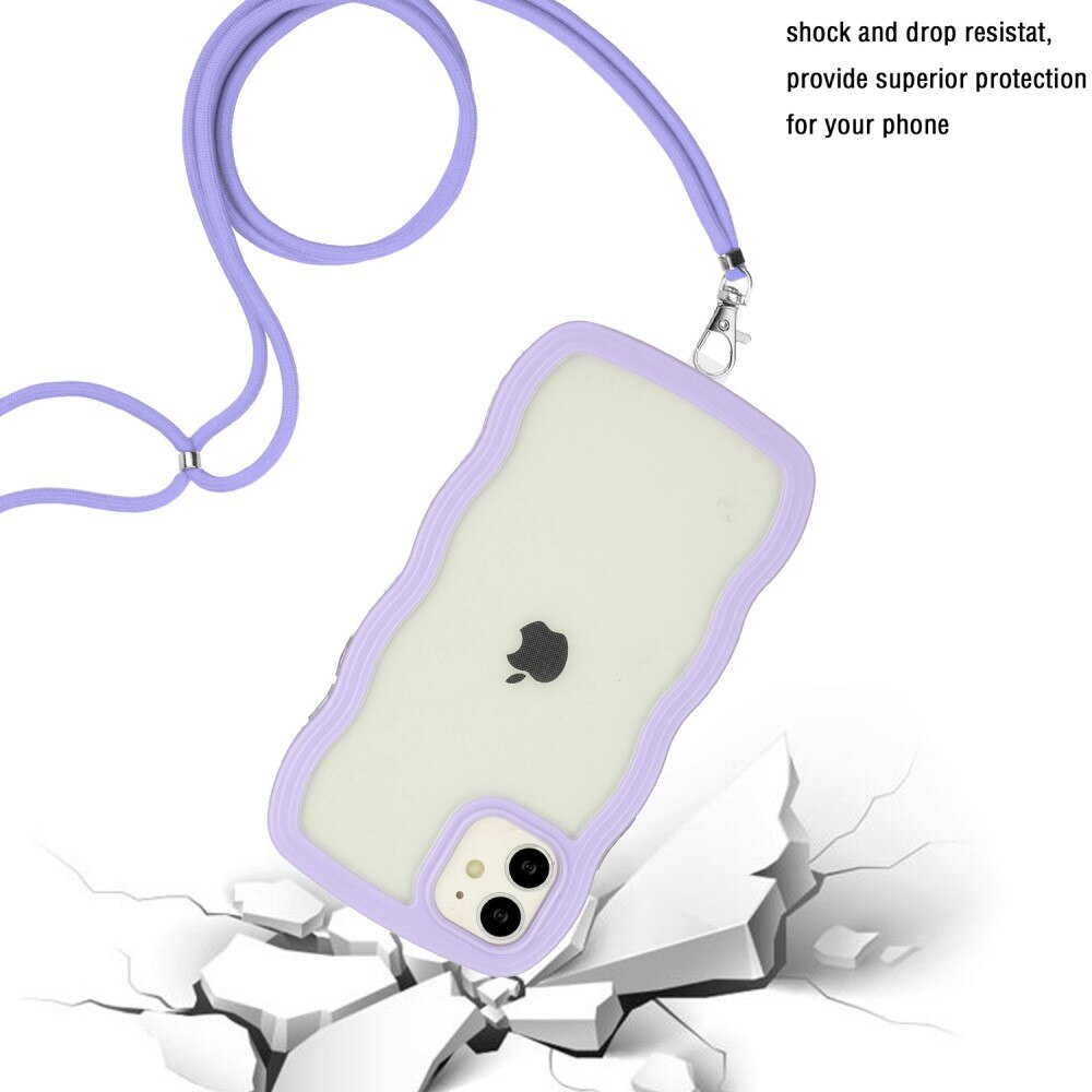 Coque cordon Wavy Edge iPhone 11, violet