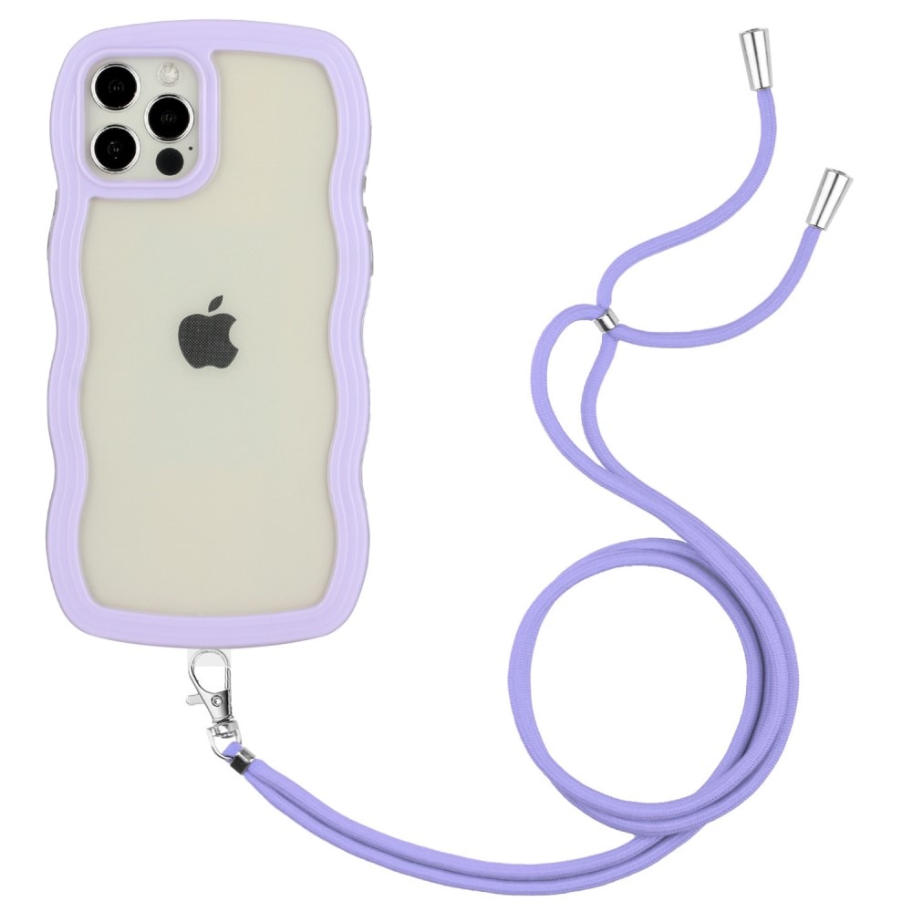 Coque cordon Wavy Edge iPhone 12/12 Pro, violet