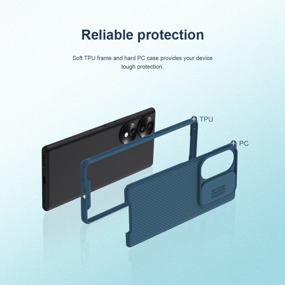 Coque CamShield  Honor 70, Noir