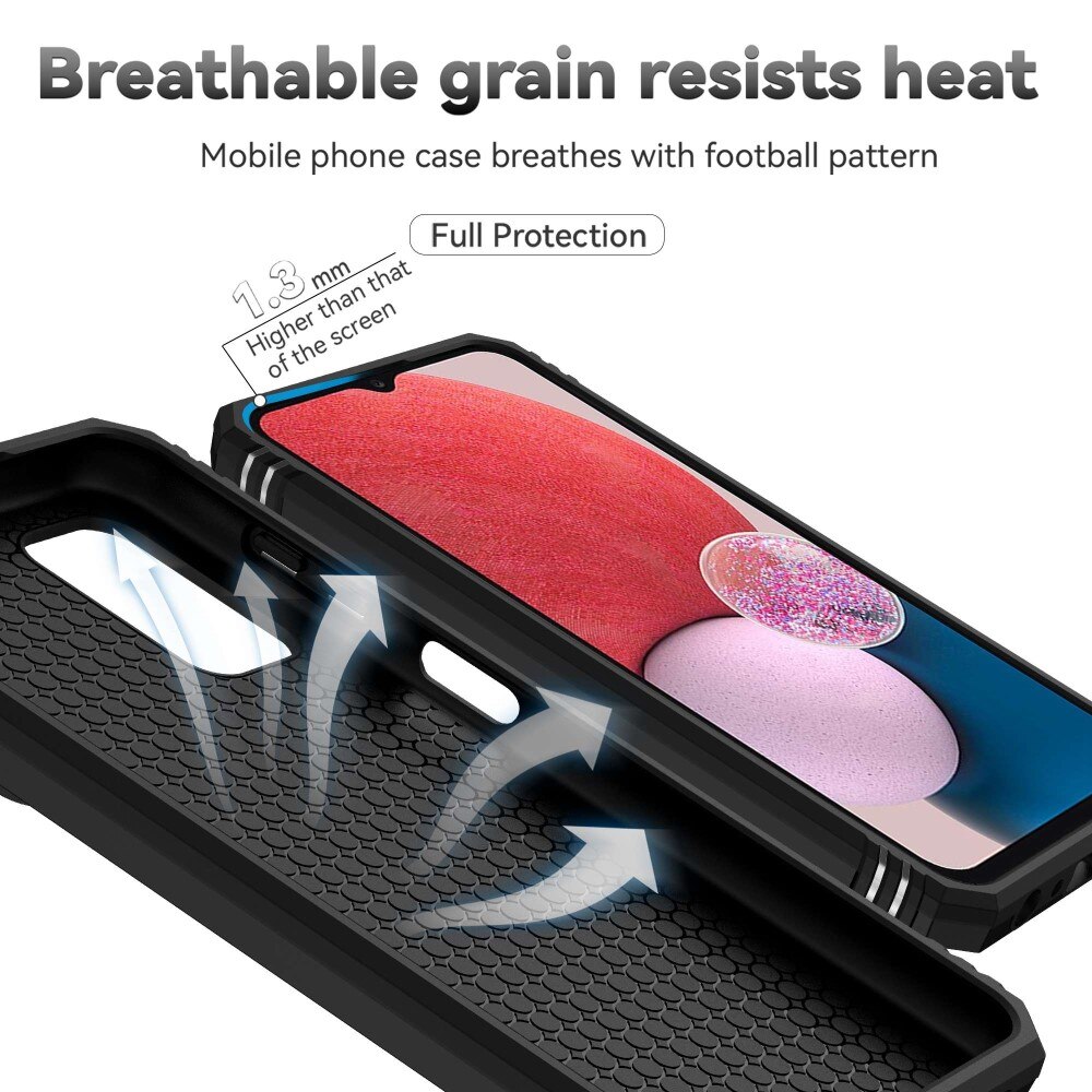 Coque Hybride Ring avec Protège Caméra Samsung Galaxy A13, Noir