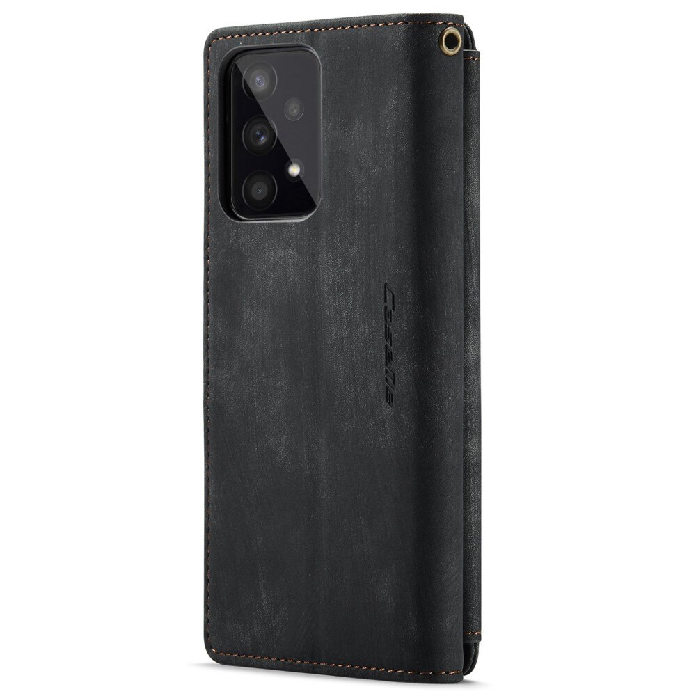 Étui portefeuille à glissière Samsung Galaxy A33, Noir