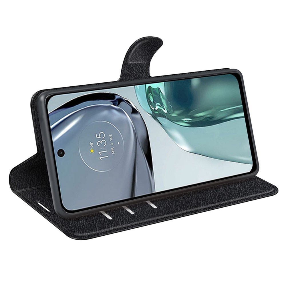 Coque portefeuille Motorola Moto G62, Noir