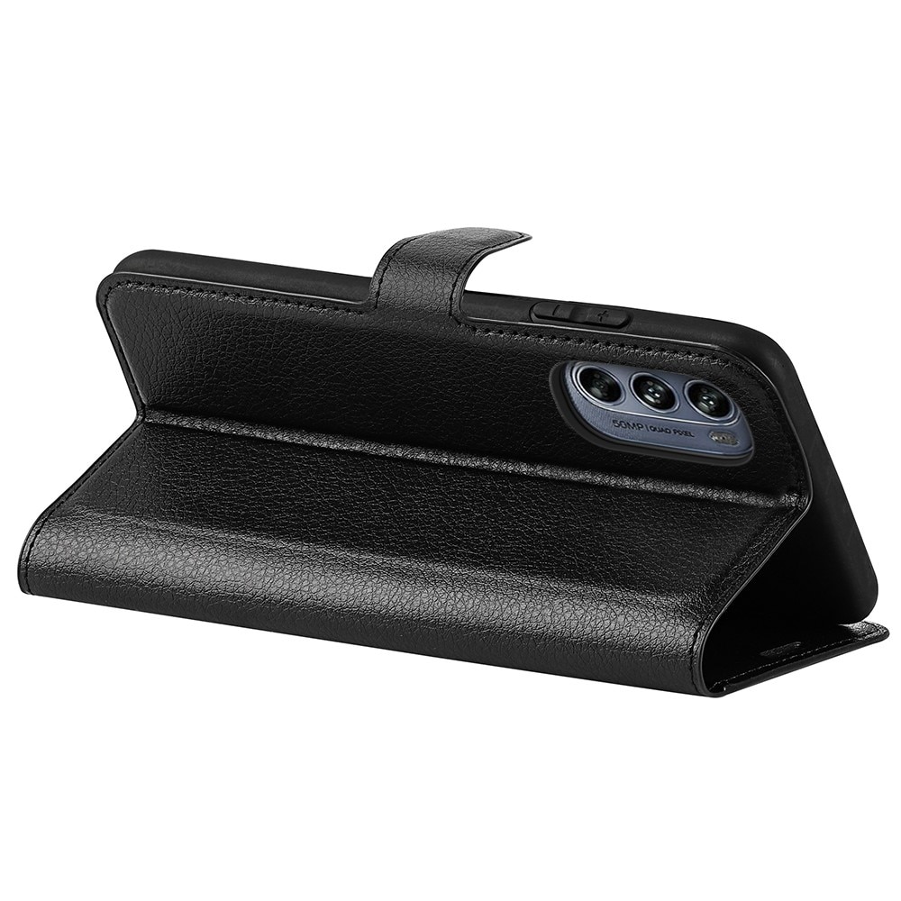 Coque portefeuille Motorola Moto G62, Noir