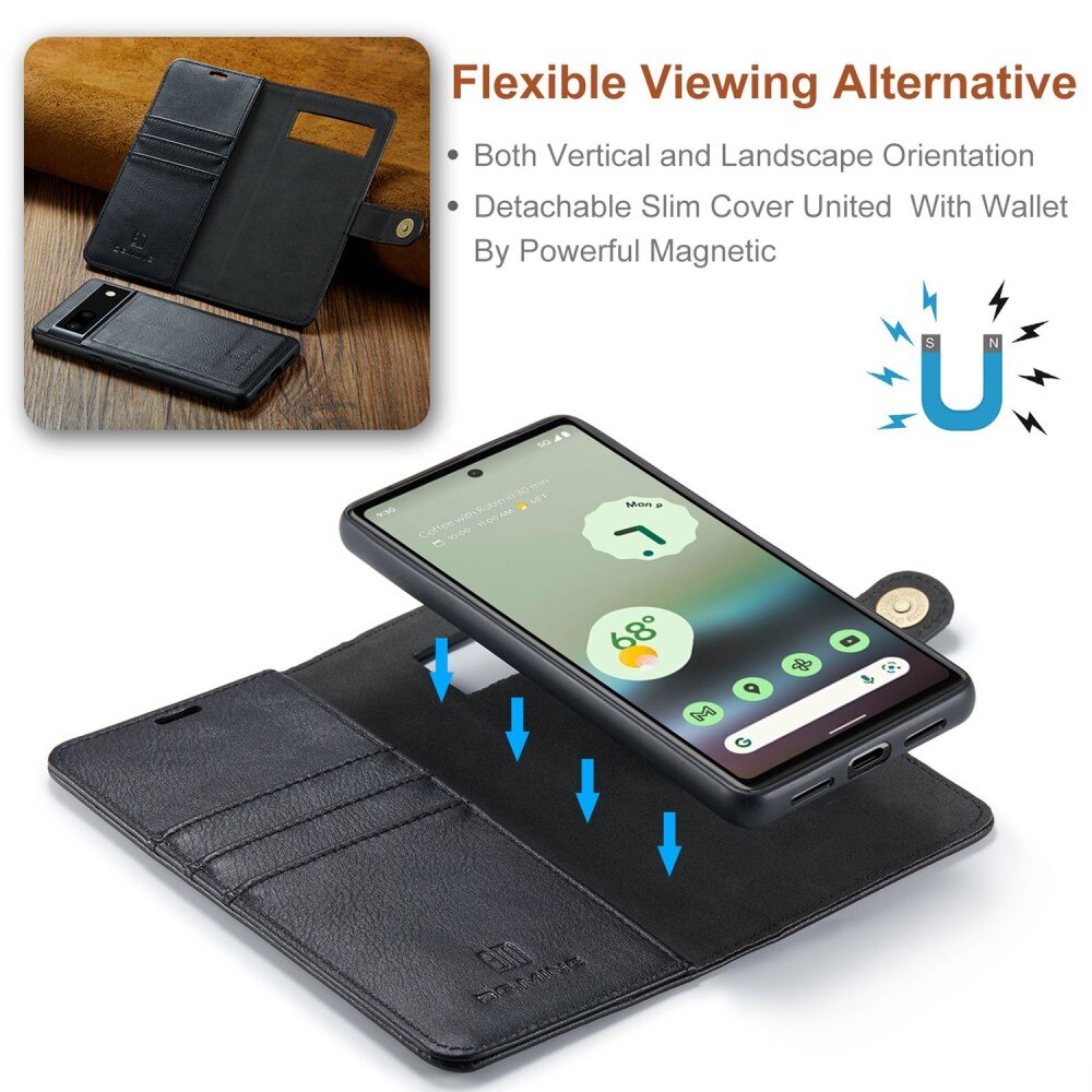 Étui portefeuille Magnet Wallet Google Pixel 6a, Black