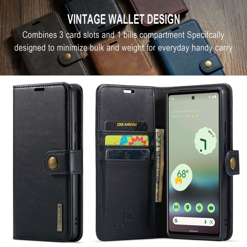 Étui portefeuille Magnet Wallet Google Pixel 6a Black