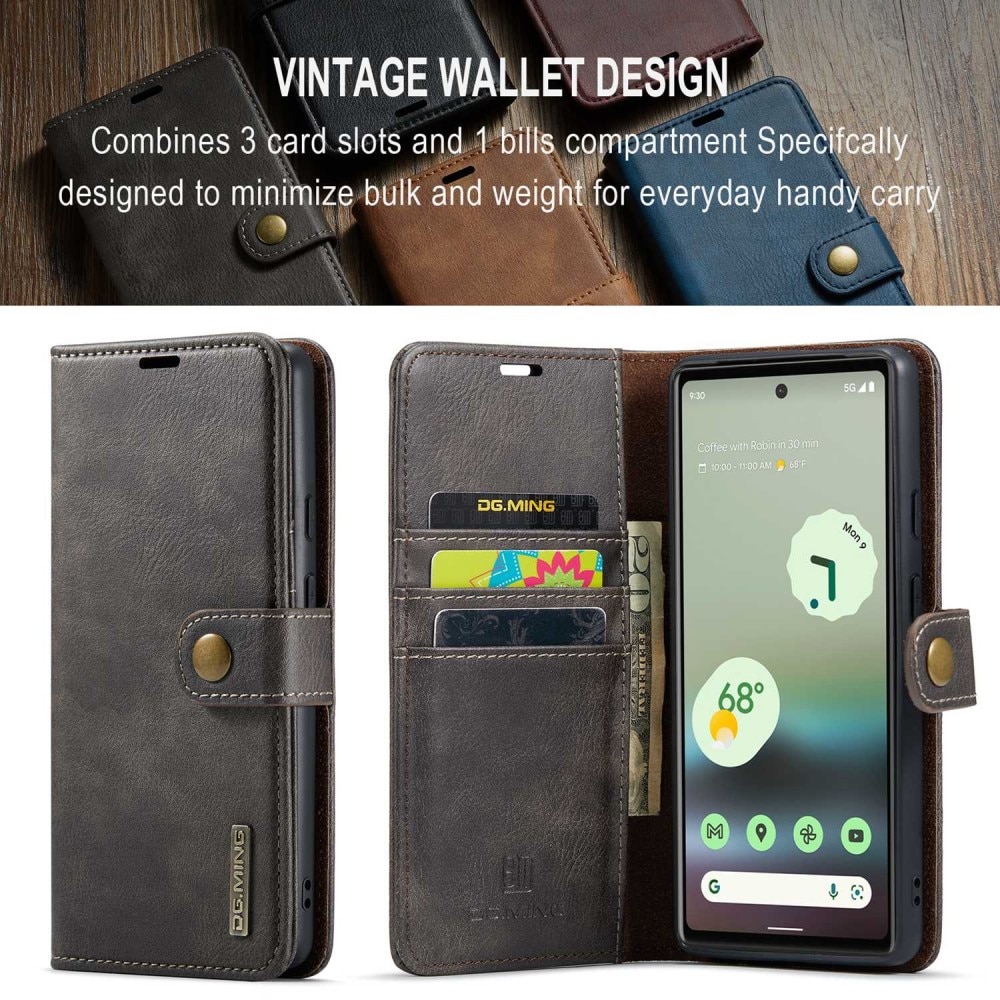 Étui portefeuille Magnet Wallet Google Pixel 6a, Brown