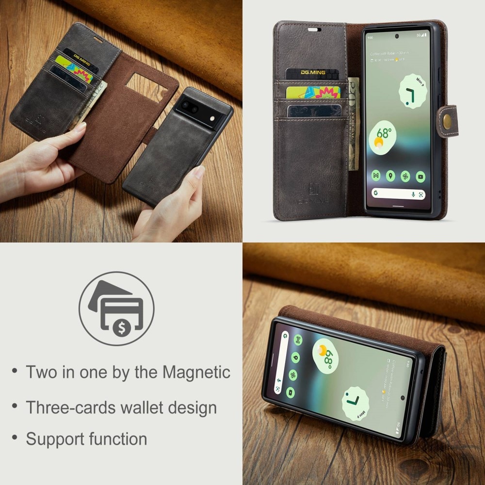 Étui portefeuille Magnet Wallet Google Pixel 6a Brown