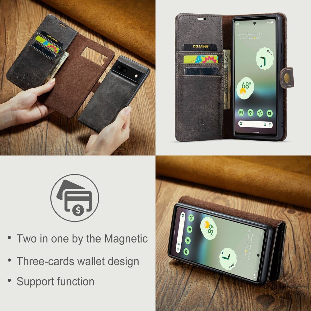 Étui portefeuille Magnet Wallet Google Pixel 6a, Brown