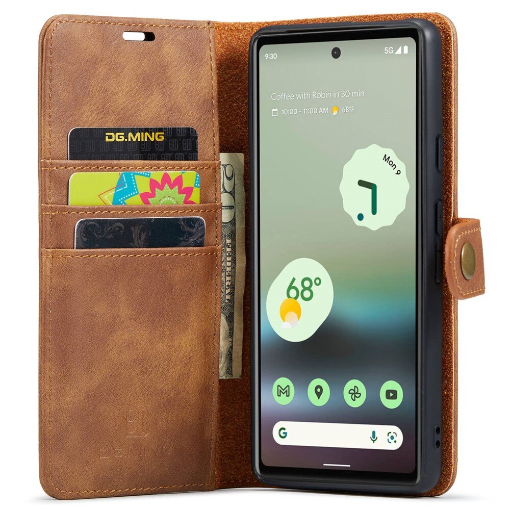 Étui portefeuille Magnet Wallet Google Pixel 6a Cognac