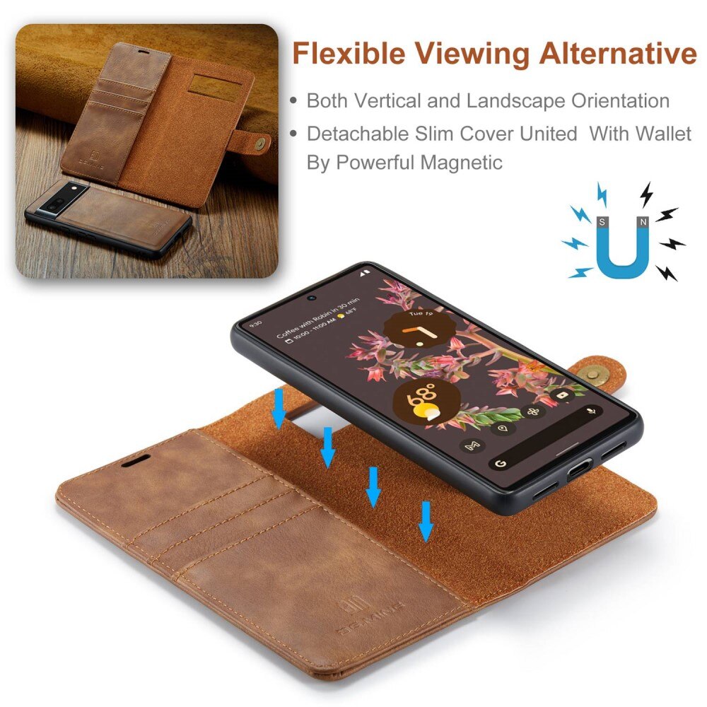 Étui portefeuille Magnet Wallet Google Pixel 7, Cognac