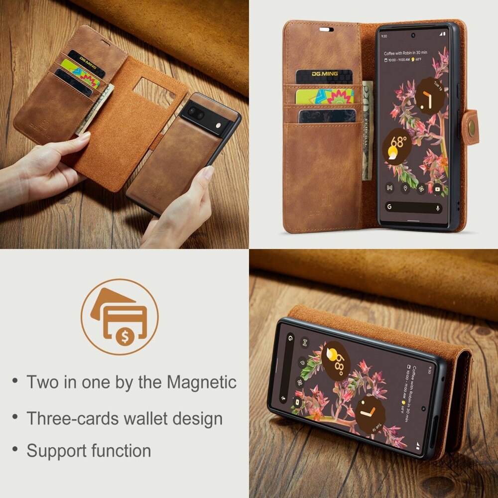 Étui portefeuille Magnet Wallet Google Pixel 7, Cognac