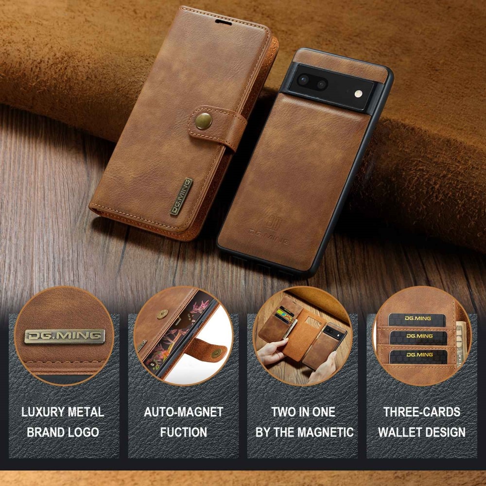 Étui portefeuille Magnet Wallet Google Pixel 7, Cognac