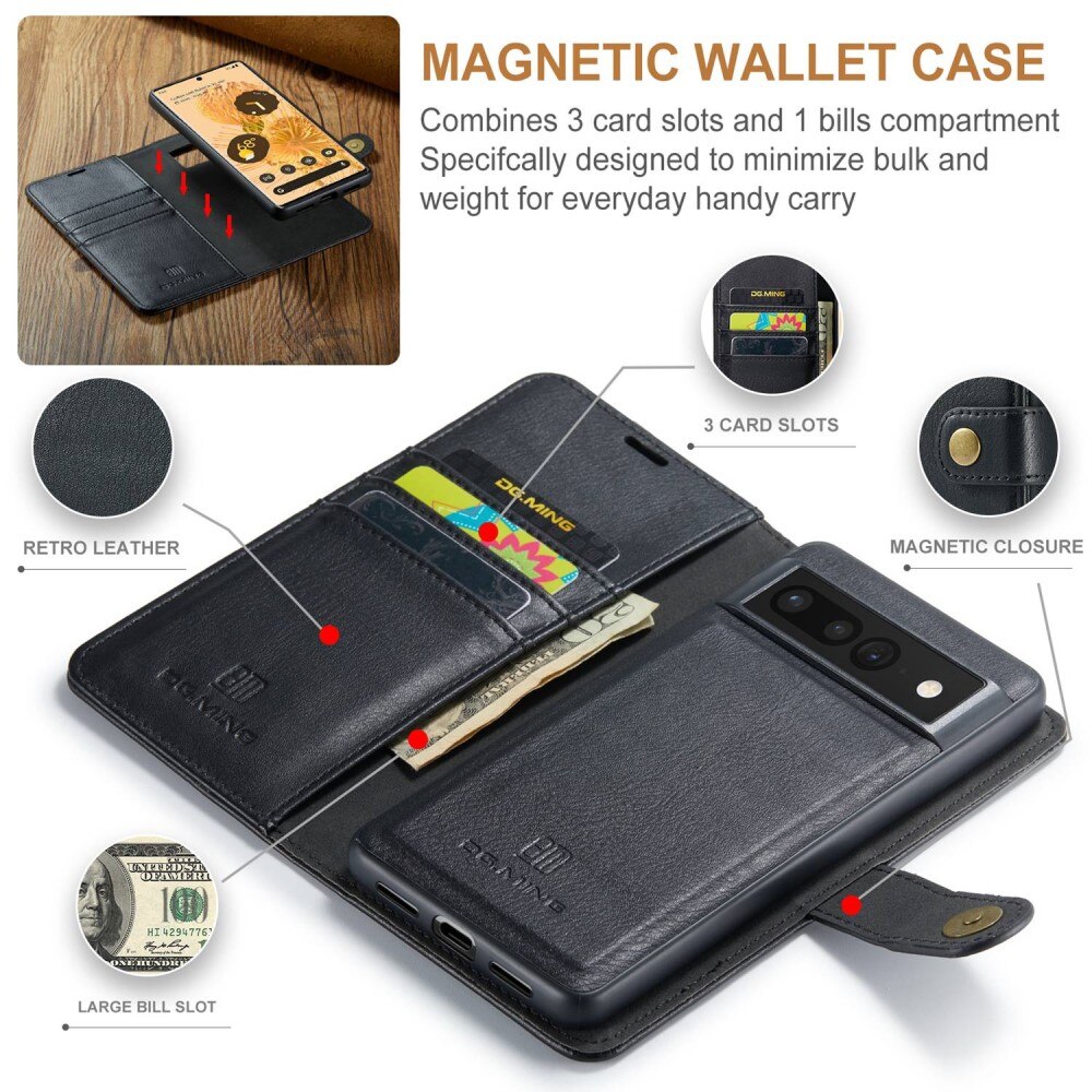 Étui portefeuille Magnet Wallet Google Pixel 7 Pro, Black