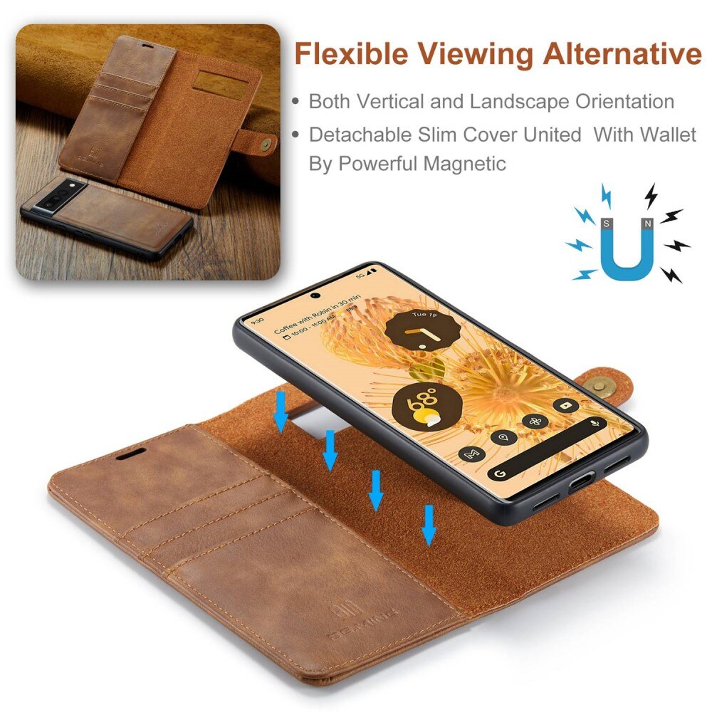 Étui portefeuille Magnet Wallet Google Pixel 7 Pro, Cognac