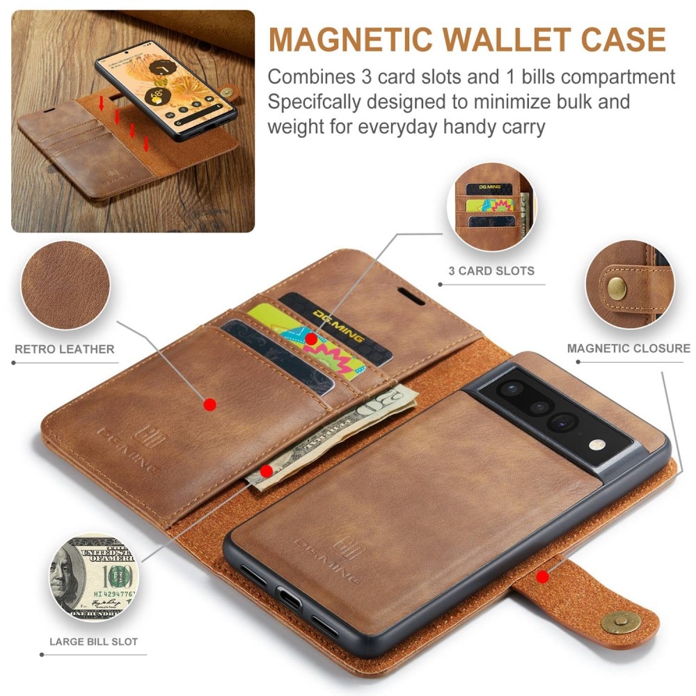 Étui portefeuille Magnet Wallet Google Pixel 7 Pro Cognac