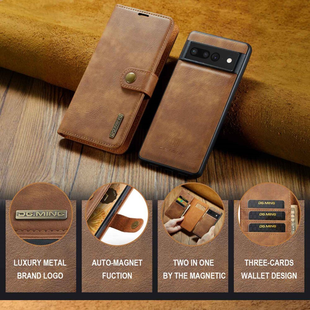 Étui portefeuille Magnet Wallet Google Pixel 7 Pro, Cognac