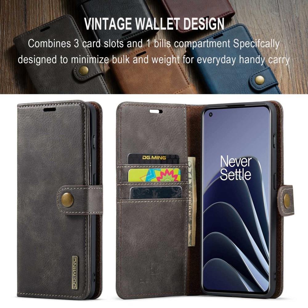 Étui portefeuille Magnet Wallet  OnePlus 10 Pro, Brown