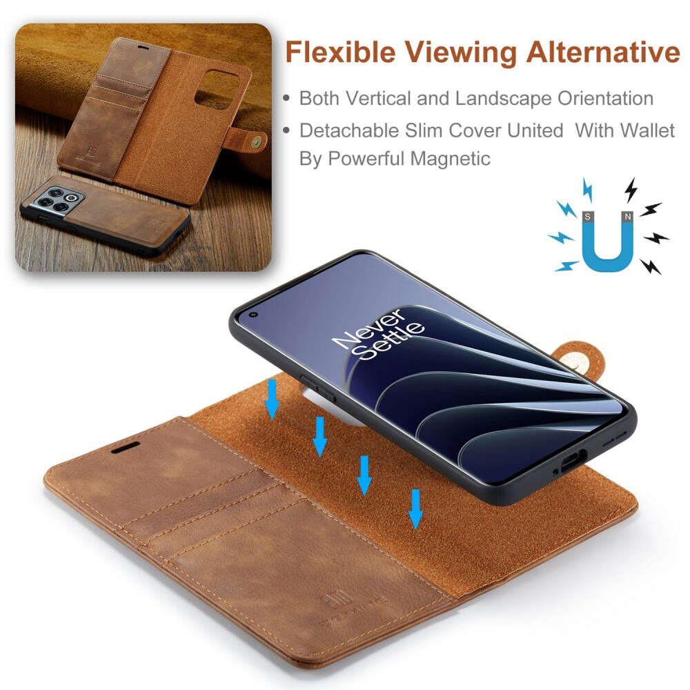 Étui portefeuille Magnet Wallet  OnePlus 10 Pro, Cognac