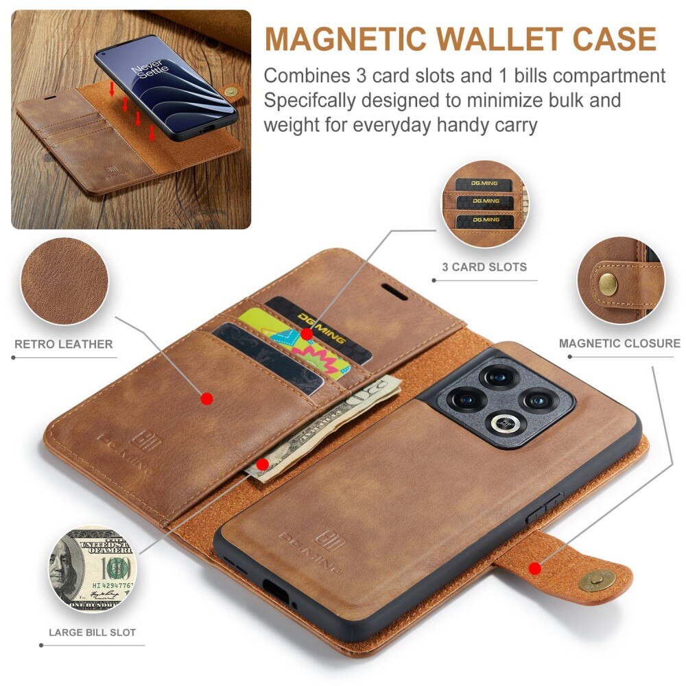 Étui portefeuille Magnet Wallet  OnePlus 10 Pro, Cognac