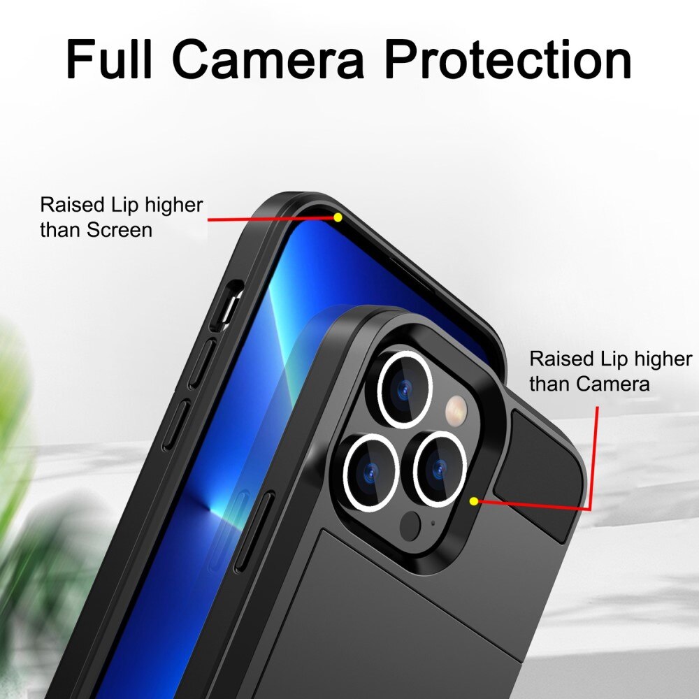 Coque à cartes iPhone 14 Pro, Noir