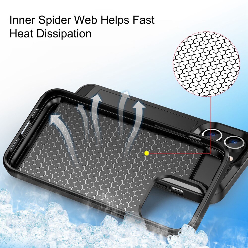 Coque à cartes iPhone 14 Pro, Noir