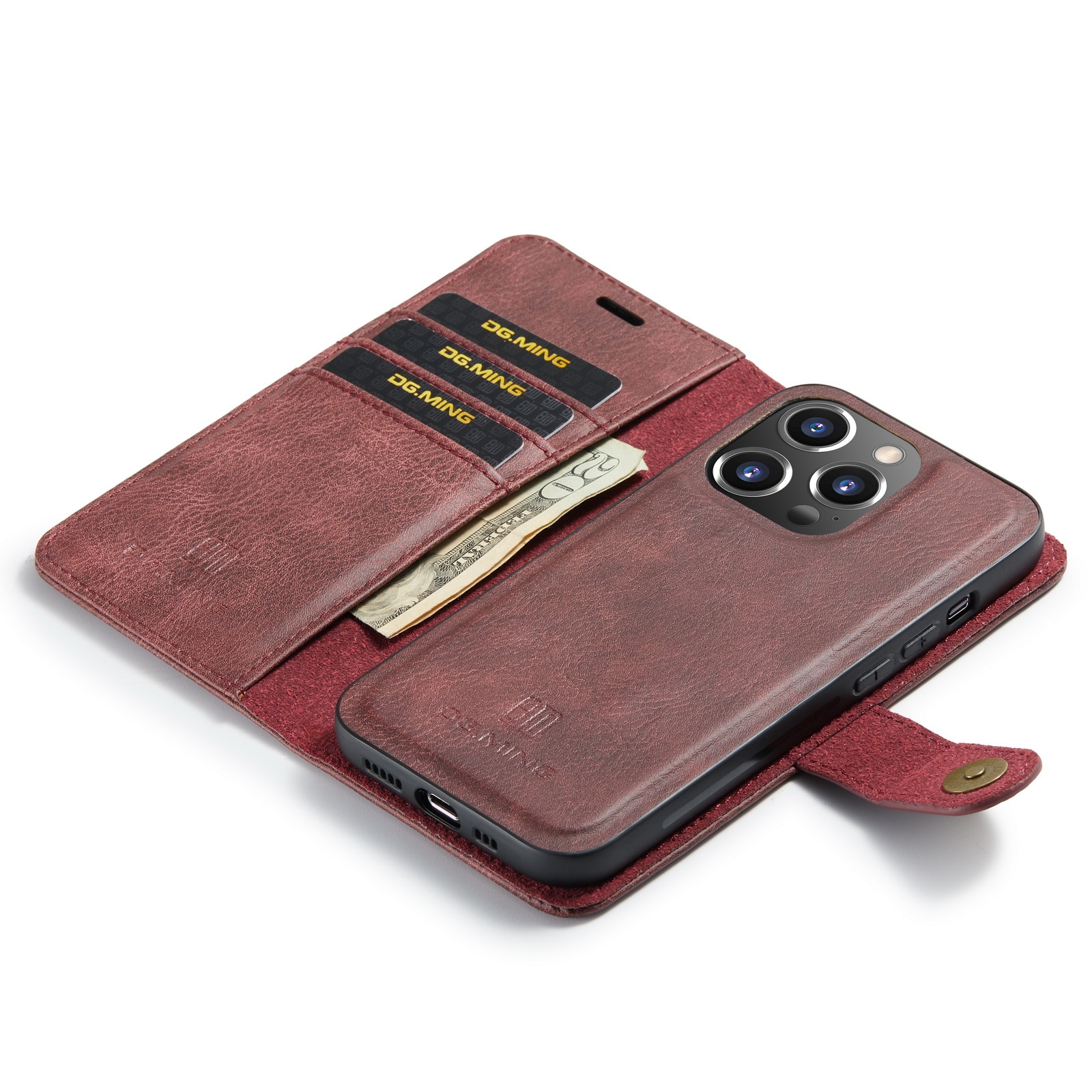 Étui portefeuille Magnet Wallet iPhone 14 Pro Max Red