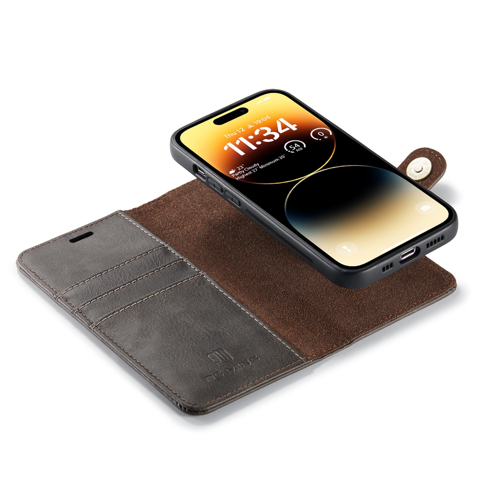 Étui portefeuille Magnet Wallet iPhone 14 Pro Max Brown