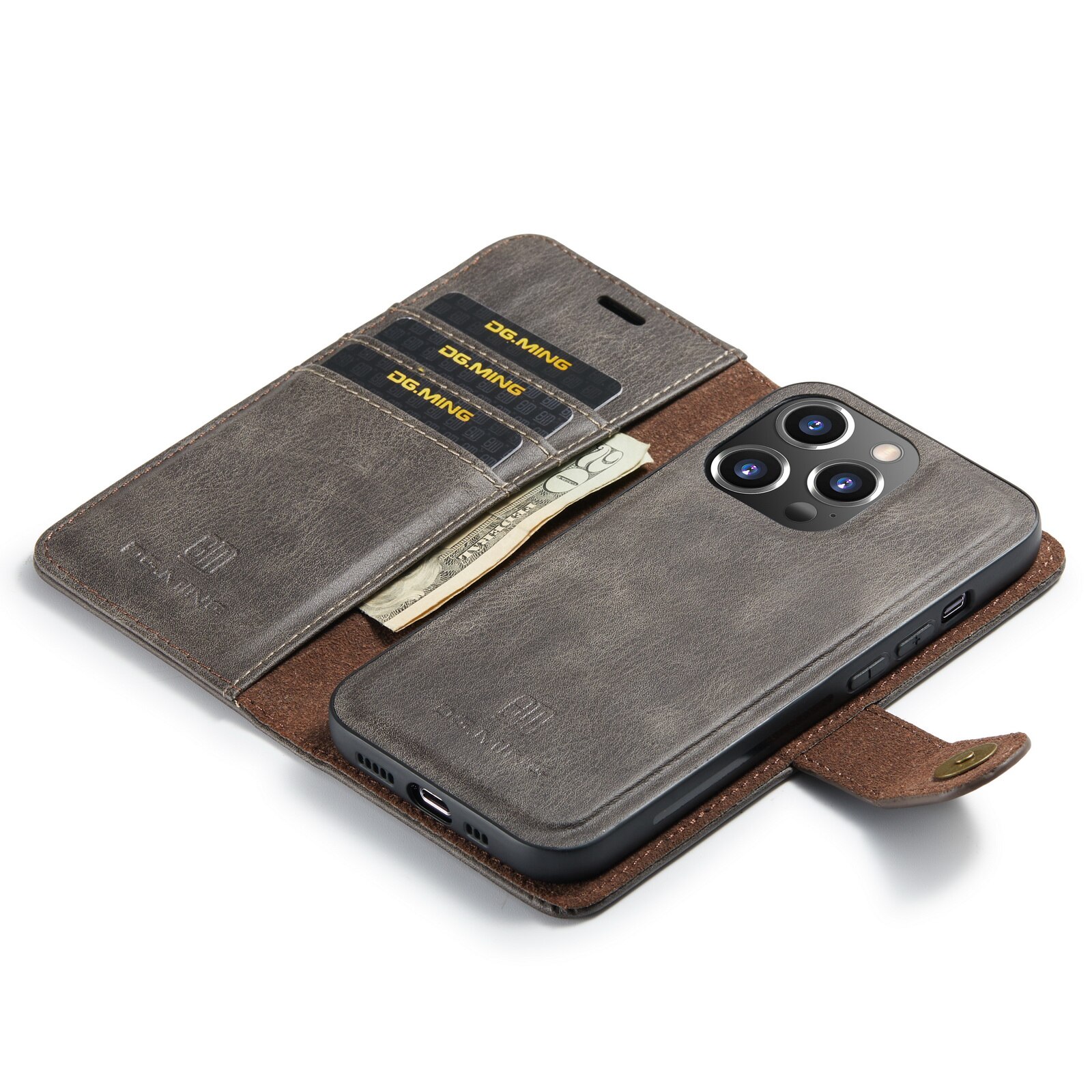 Étui portefeuille Magnet Wallet iPhone 15 Pro Max, Brown