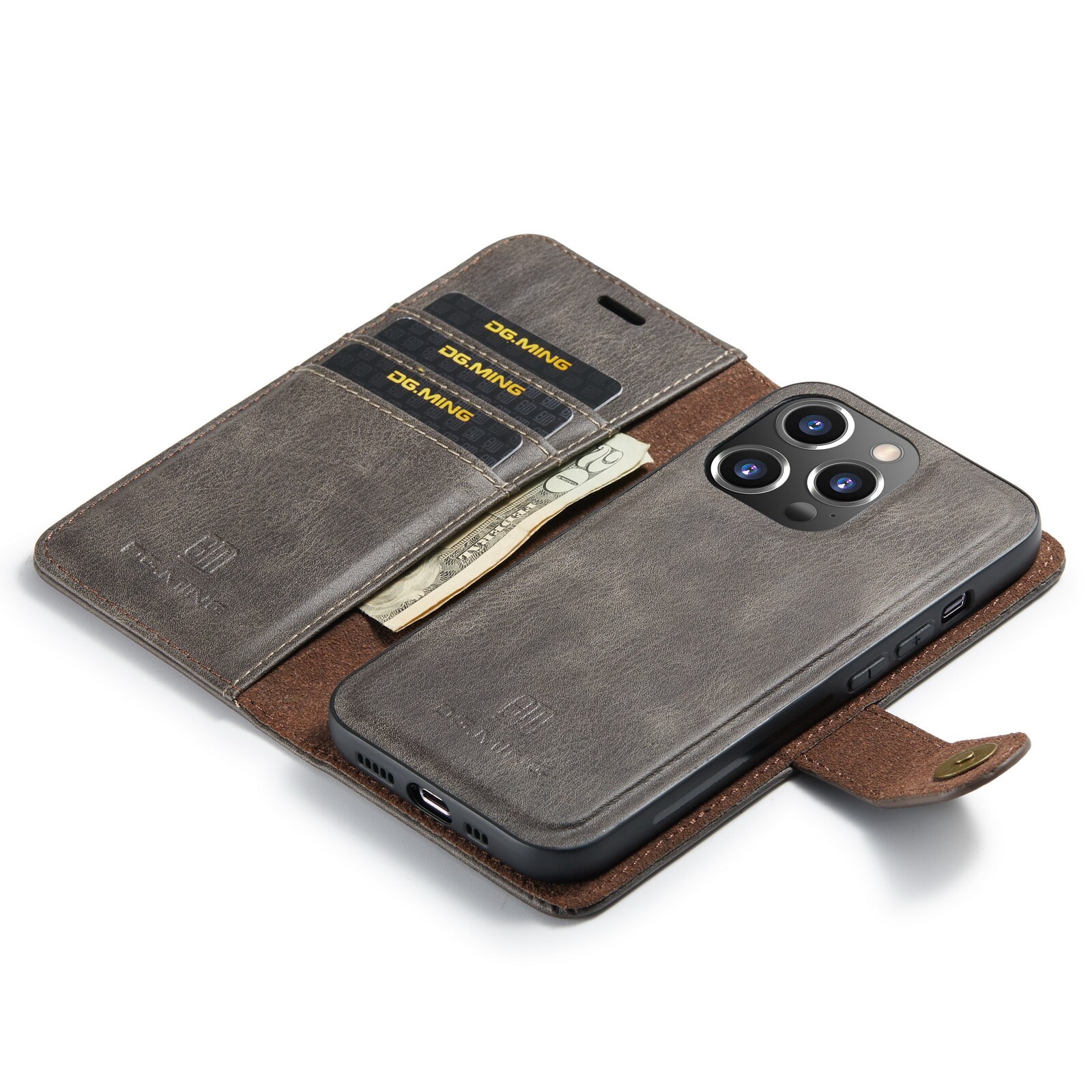 Étui portefeuille Magnet Wallet iPhone 14 Pro Max Brown