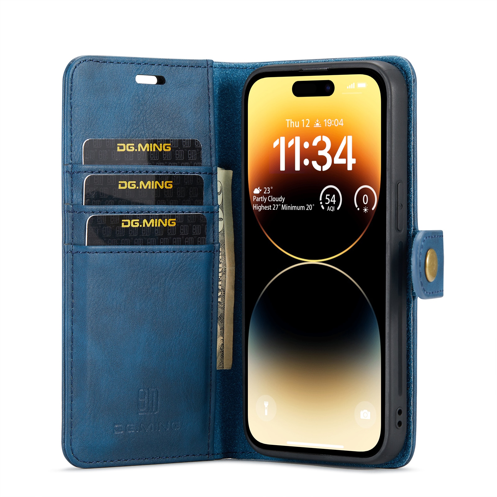 Étui portefeuille Magnet Wallet iPhone 15 Pro Max, Blue