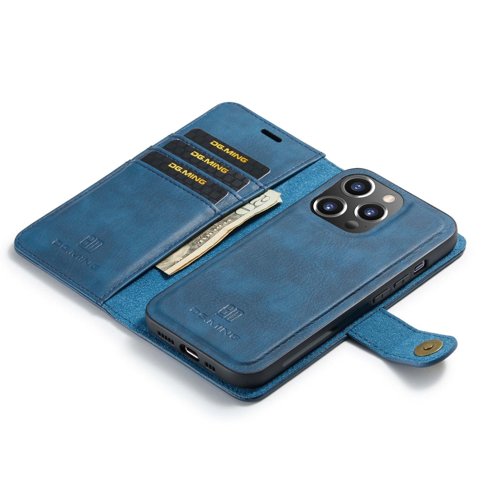Étui portefeuille Magnet Wallet iPhone 15 Pro Max, Blue