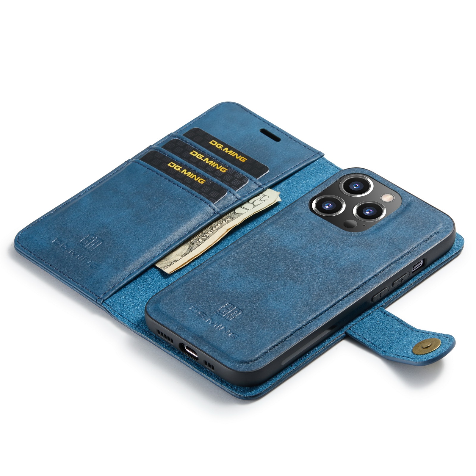 Étui portefeuille Magnet Wallet iPhone 14 Pro Max Blue