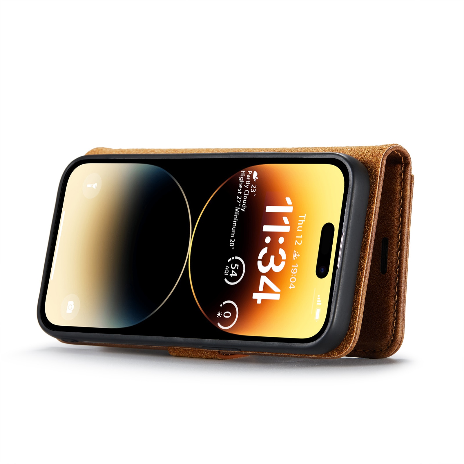 Étui portefeuille Magnet Wallet iPhone 14 Pro Cognac